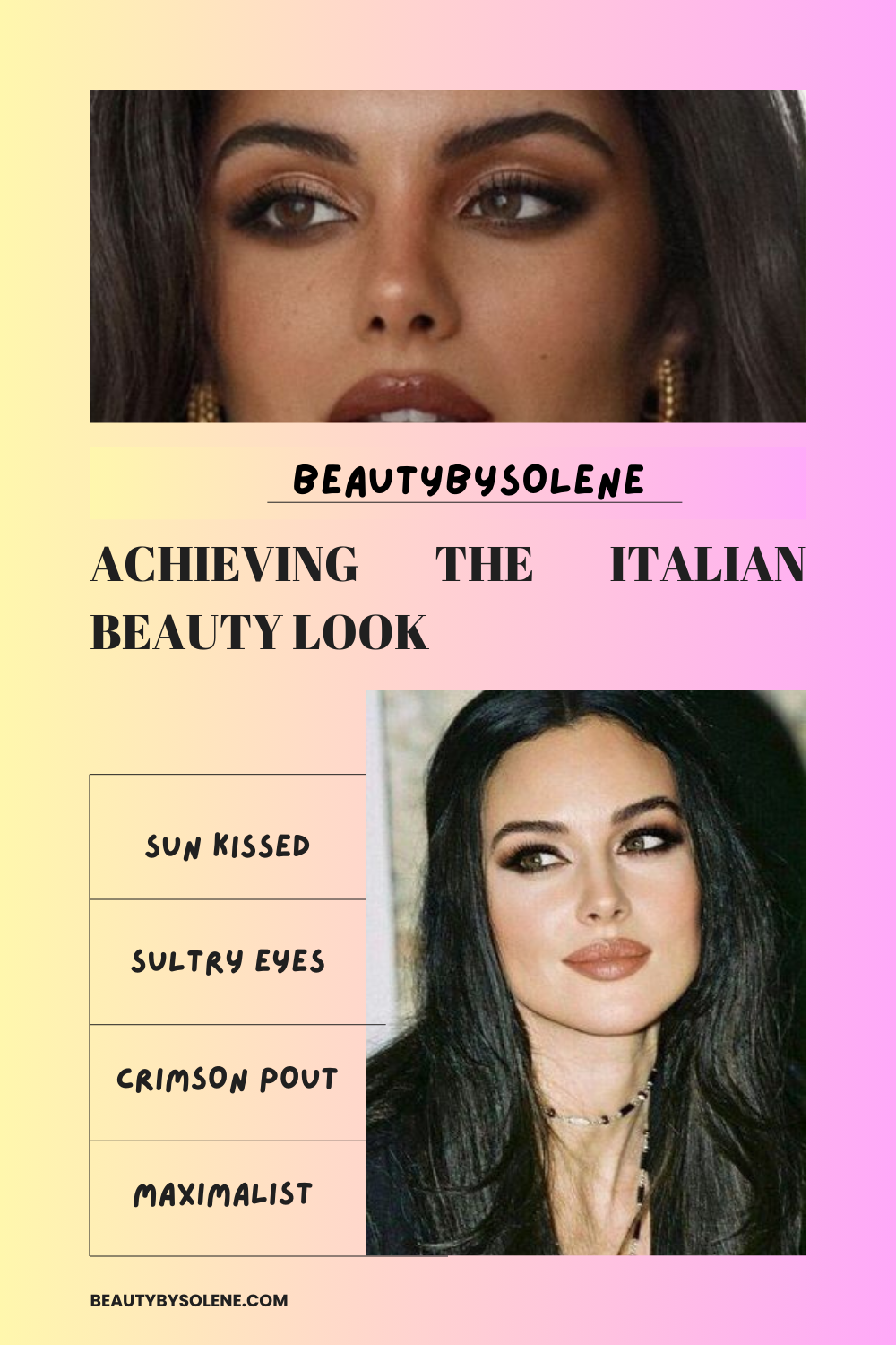 Achieving the Italian Beauty Look: Sun-Kissed Skin, Smoky Eyes, and Crimson Lips with Must-Have Products